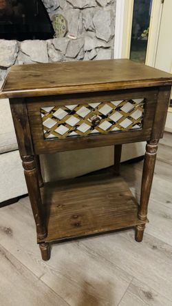Wood end table
