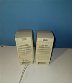 Vintage Altec Lansing ACS90 Multimedia Computer Speakers Pair - Beige Retro 90s PC