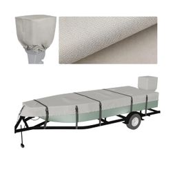 Nukugula 100% Waterproof 800D Jon Boat Cover 16 ft, Marine Grade Canvas Trail...