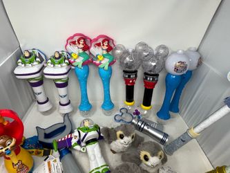 Disney Toys Bubble Wands / Plush Mixed Lot