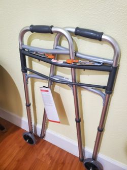 Rythym Healthcare Two Button Folding Walker 