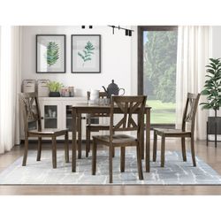 X Back Design 5 Piece Dining Table Set