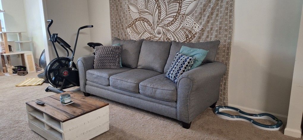 Gray 3-Seater Couch – $125 OBO