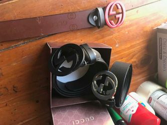 Gucci, Versace ,ferragamo ,Hermes belts & Ferrari cologne