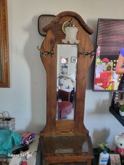 Antique wooden oak Hall stand