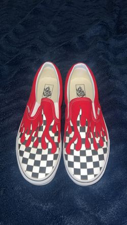 New Checkered Flame Vans Size 12
