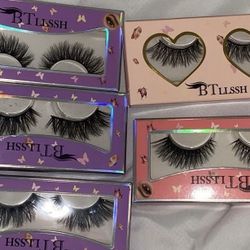5 Pairs Of False Eyelashes 