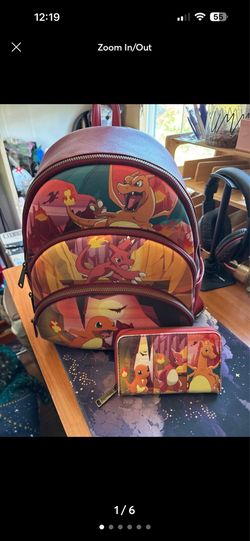 Loungefly Pokemon Charmander Backpack and Matching Wallet
