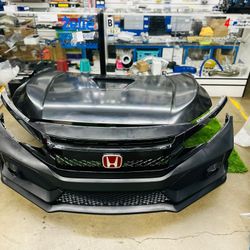 2016-2021 HONDA CIVIC FRONT BUMPER & HOOD TYPE R CONVERSION FIT SEDAN HATCHBACK COUPE