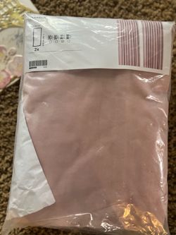 Pink curtains