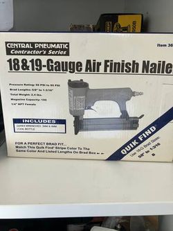 Air Finish Nailer - 18 &19 gauge.  Air driven.