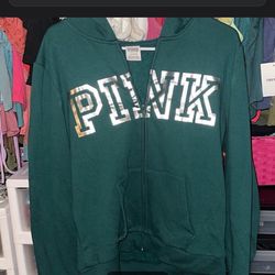 VS Pink Green Zip Up