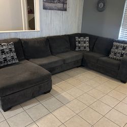 Charcoal Gray Sectional Couch