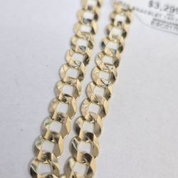 14kt Gold Curb Bracelet 8"