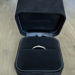 Tiffany & Co Elsa Peretti Platinum Diamond Band Ring Size 6 PT950 w/ Box