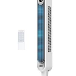 Dreo Tower Fan 42 Inch, Cruiser Pro T1 Quiet Oscillating Bladeless Fan with Remote, 6 Speeds, 4 Modes, LED Display, 12H Timer, White Floor Standing Fa