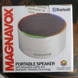 Magnavox Portable Bluetooth Decorative Lights Speaker Christmas Holiday Gift NIB 