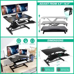 Standing Desk Converter Stand up Desk Riser Sit Stand Desk Adjustable