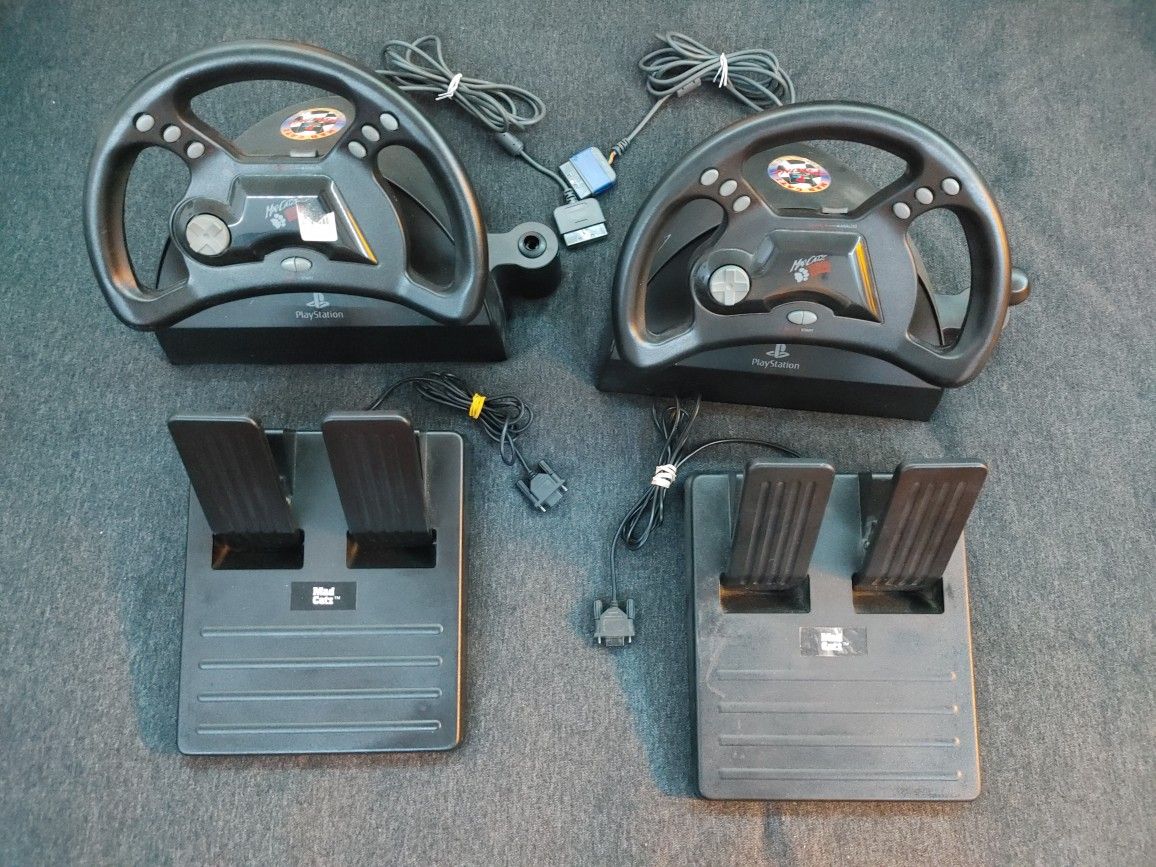 MadCatz Racing Steering Wheels And Pedals For PS1 / PS2