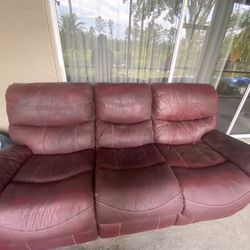 Three Seater Sofa With two Recliners