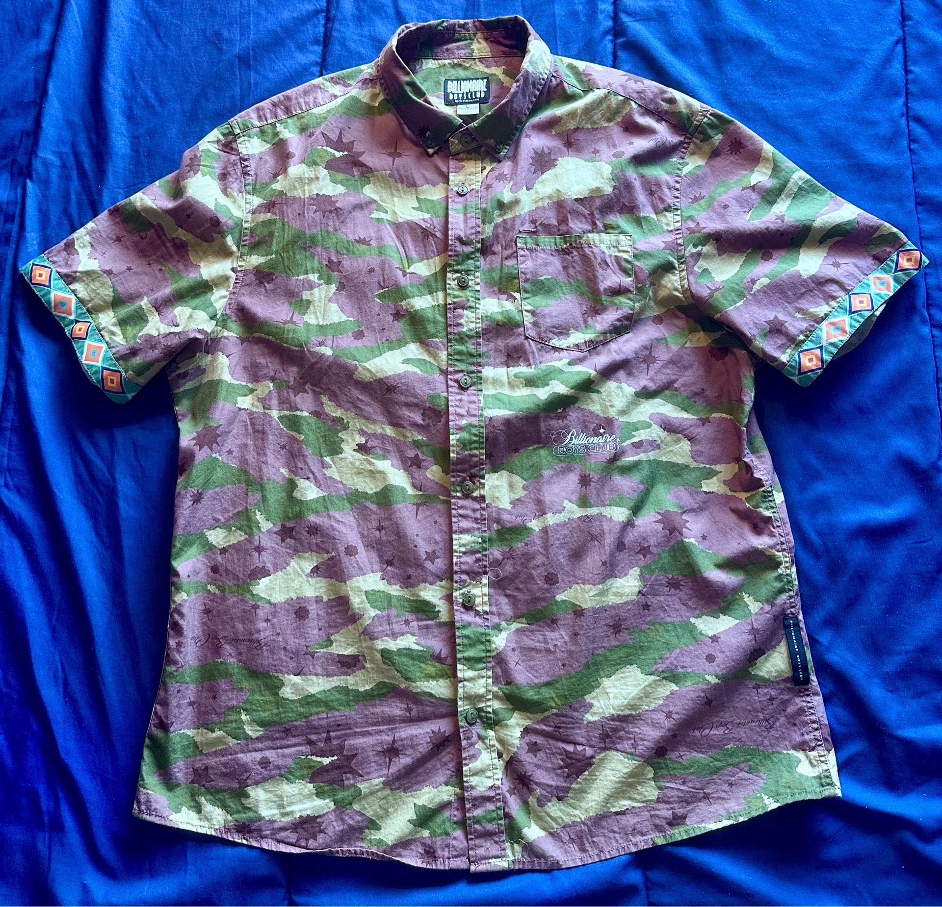 Billionaire Boys Club Brown & Green Camo Button-Down Shirt