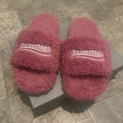 Pink Balenciaga Slides