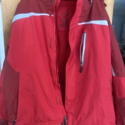 Mens XL Red LL Bean Winter Ski Coat