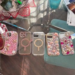 iPhone 15 Cases Bling Pink