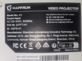 Happrun video projector
