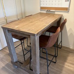 Ashley Bar Dining Table + 4 Chairs 