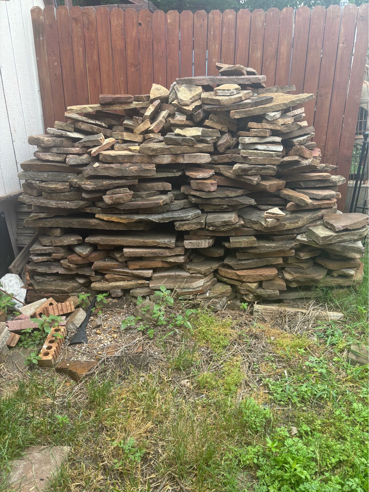Flagstone rocks for sale covers 30‘ x 25‘ $300. (contact info removed)