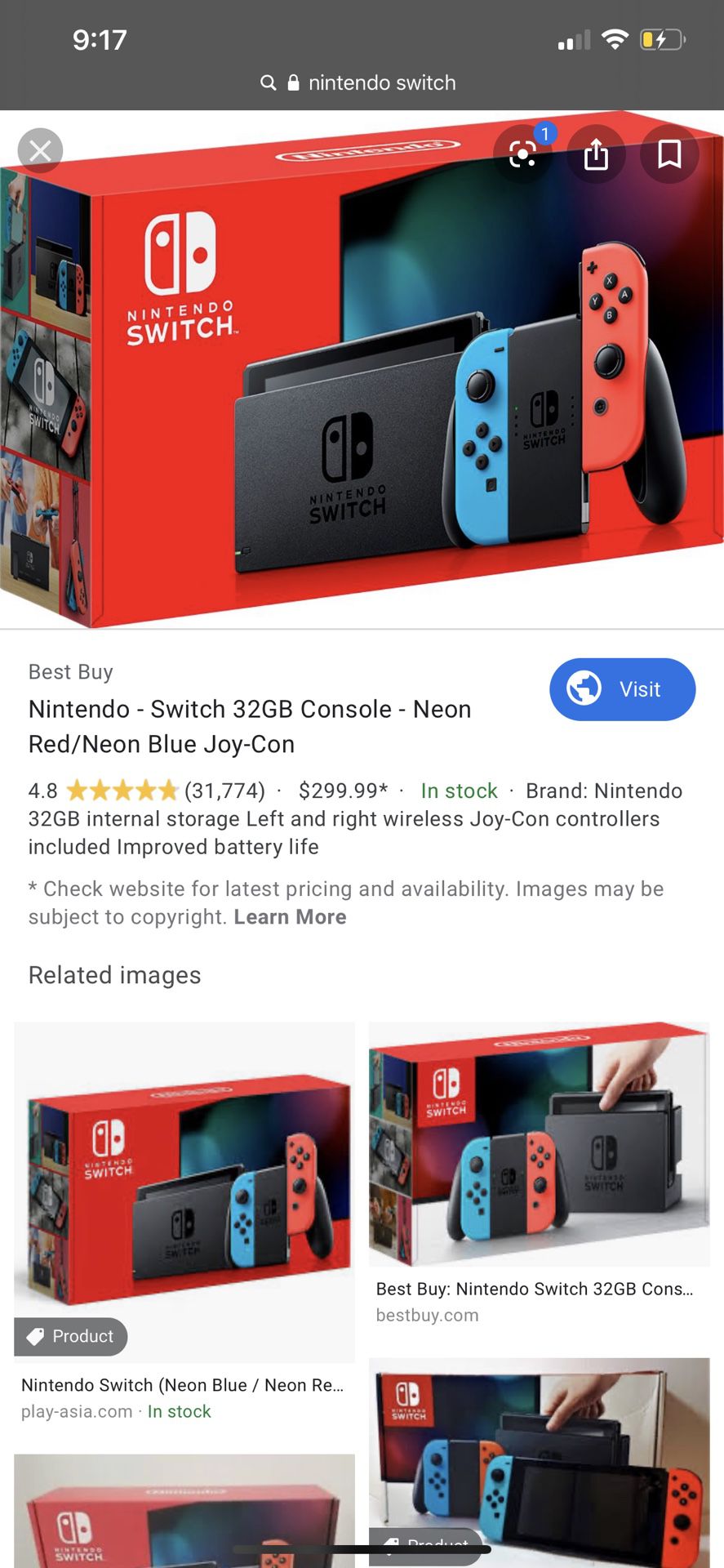 Buying Nintendo switches