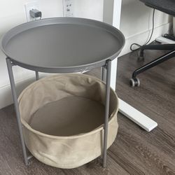 gray side table/ nightstand