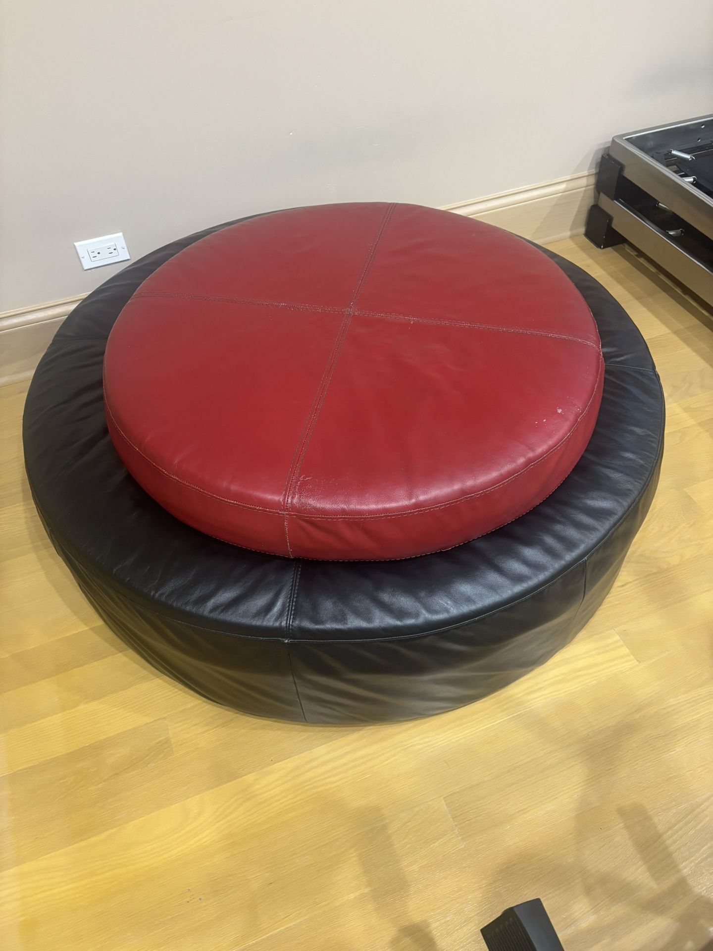 Black/ Red Ottoman 