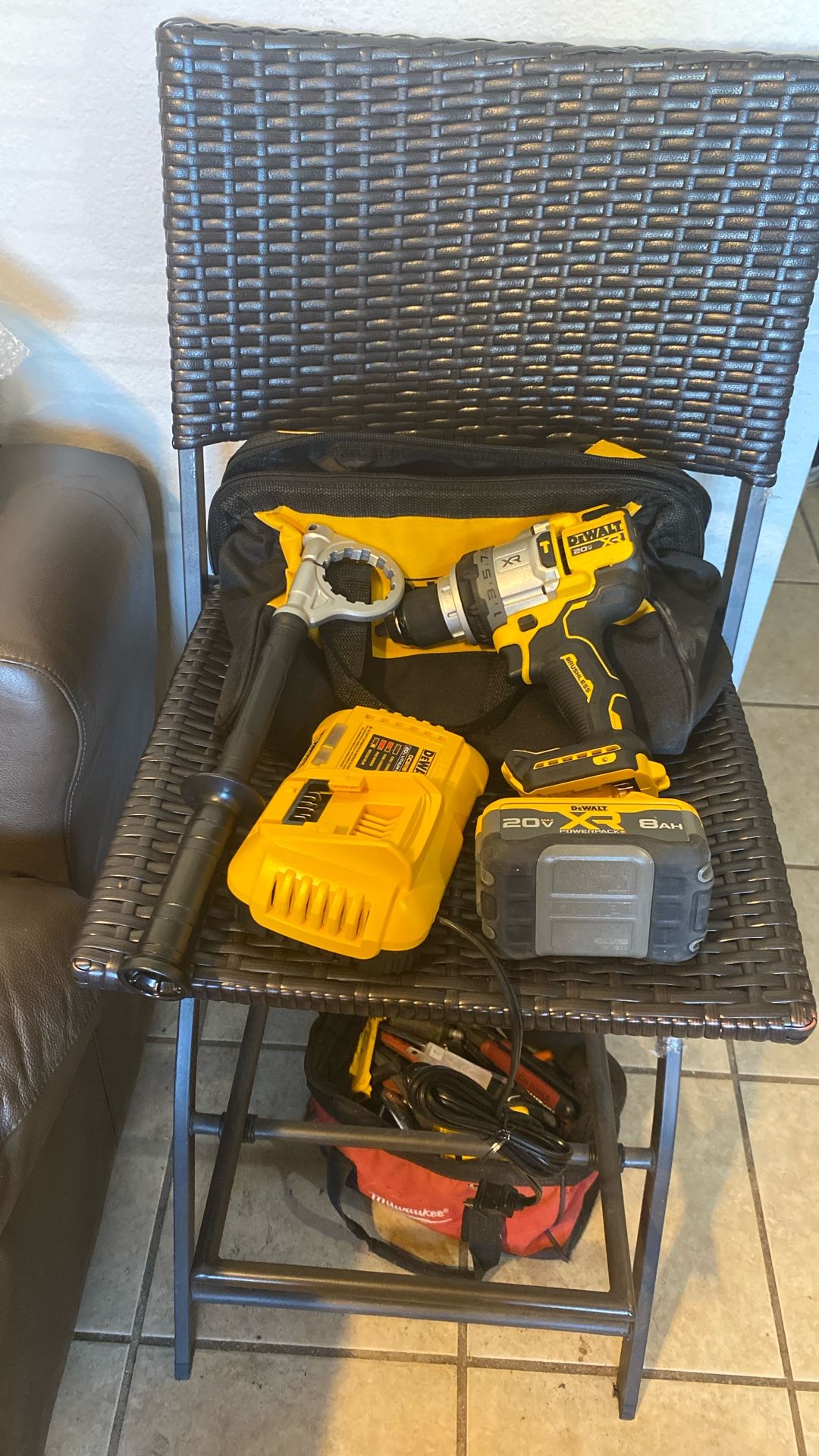 Dewalt Hammer Drill With Rapid Charger And Battery