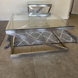 Glass Coffee & End Table