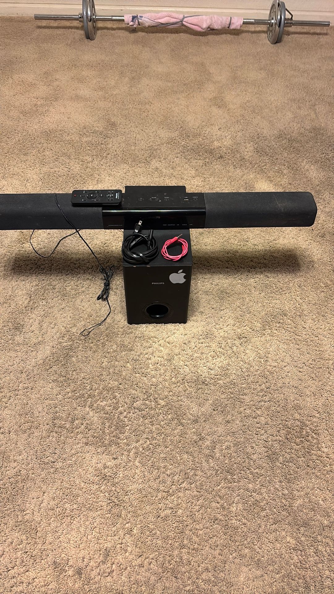 Philips Sound Bar And Subwoofer 