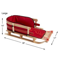 Kids' Pull Sled and Cushion Set