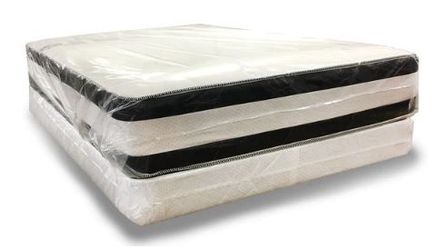 Queen size 15 inches pillowtop jumbo mattress & boxspring 2pc special