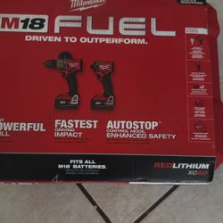 New! M18 FUEL 18V Lithium-Ion Brushless Cordless Hammer Drill and Impact Driver Combo Kit (2-Tool) with 2 Batteries