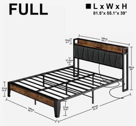 Bed frame and mattress for sale.