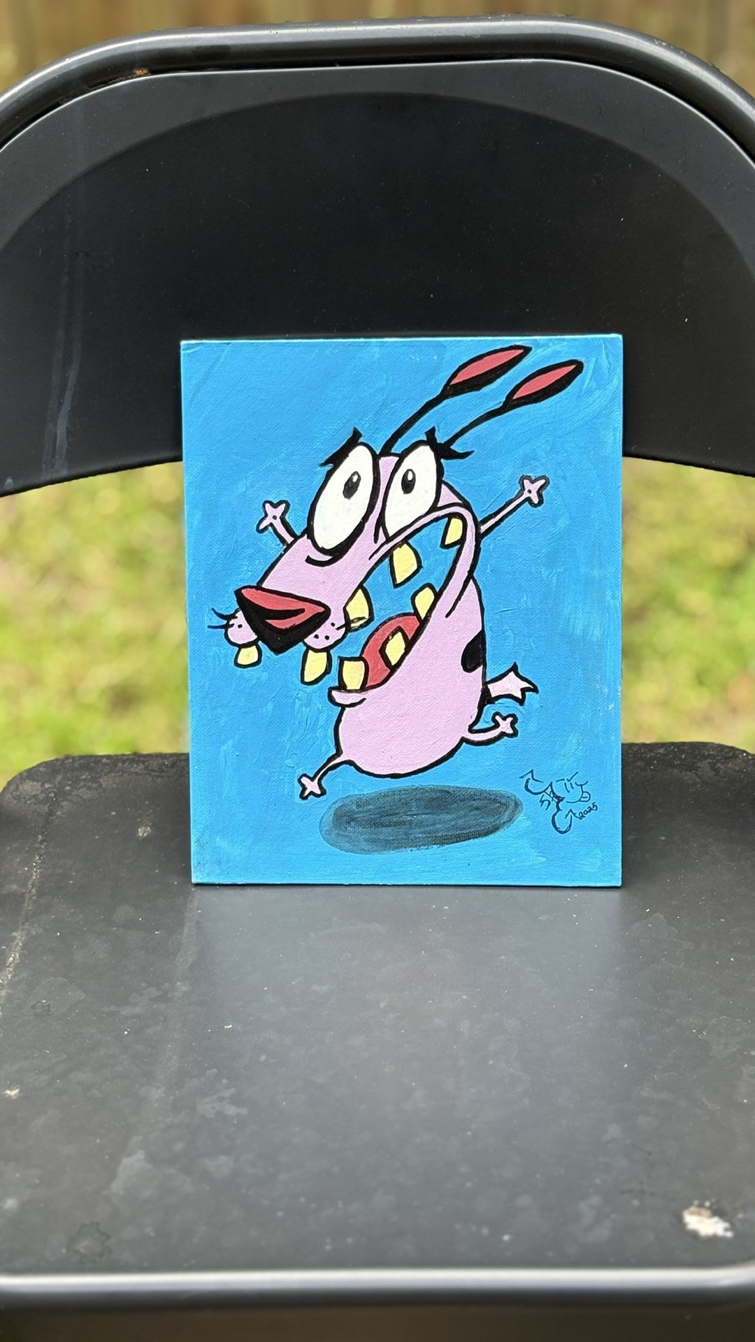Hand Painted Courage The Cowardly Dog 