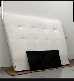 White Upholstered Headboard OBO