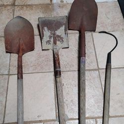 Classic Garden Shovels and Hook Made In USA -read info 