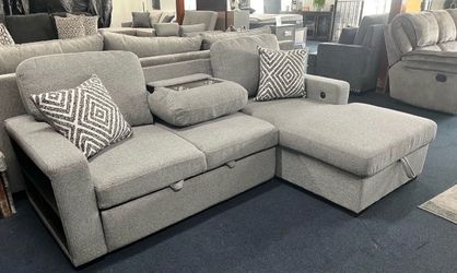 Light gray sleeper w/usb ports