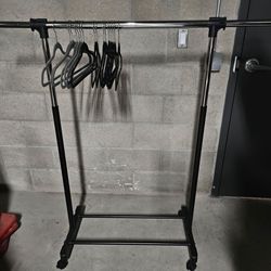 Rolling Garment Rack with Hangers