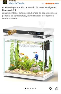 Pecera  de vidrio automática nueva