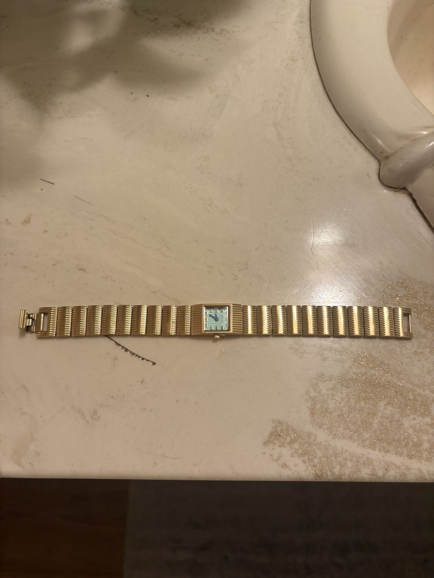 Breda Groove Watch Gold/Aqua