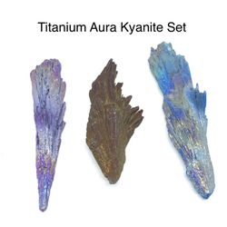 Kyanite Genuine Titanium Aura 3pcs 31g Total