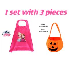 Halloween cosplay Elsa cloak and candy bag Pink